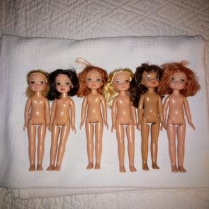 Lot of 6 Vintage MGA 4-Ever Best (forever) Friends Dolls